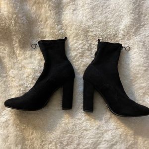 Zip-up Sock Heels